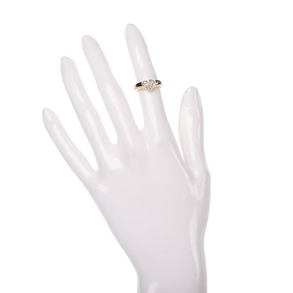 Tiffany 18K Yellow Gold Diamond Heart Band Ring 47 4 2 of 6