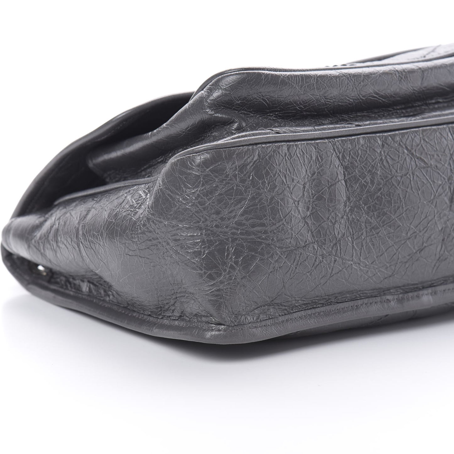 Crinkled Calfskin Matelasse Monogram Medium Niki Chain Satchel Storm