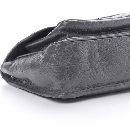 Saint Laurent Crinkled Calfskin Matelasse Monogram Medium Niki Chain Satchel Storm 9 of 12