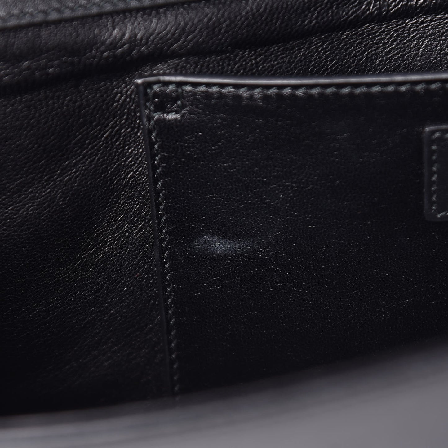Calfskin Diagonal Clutch Black