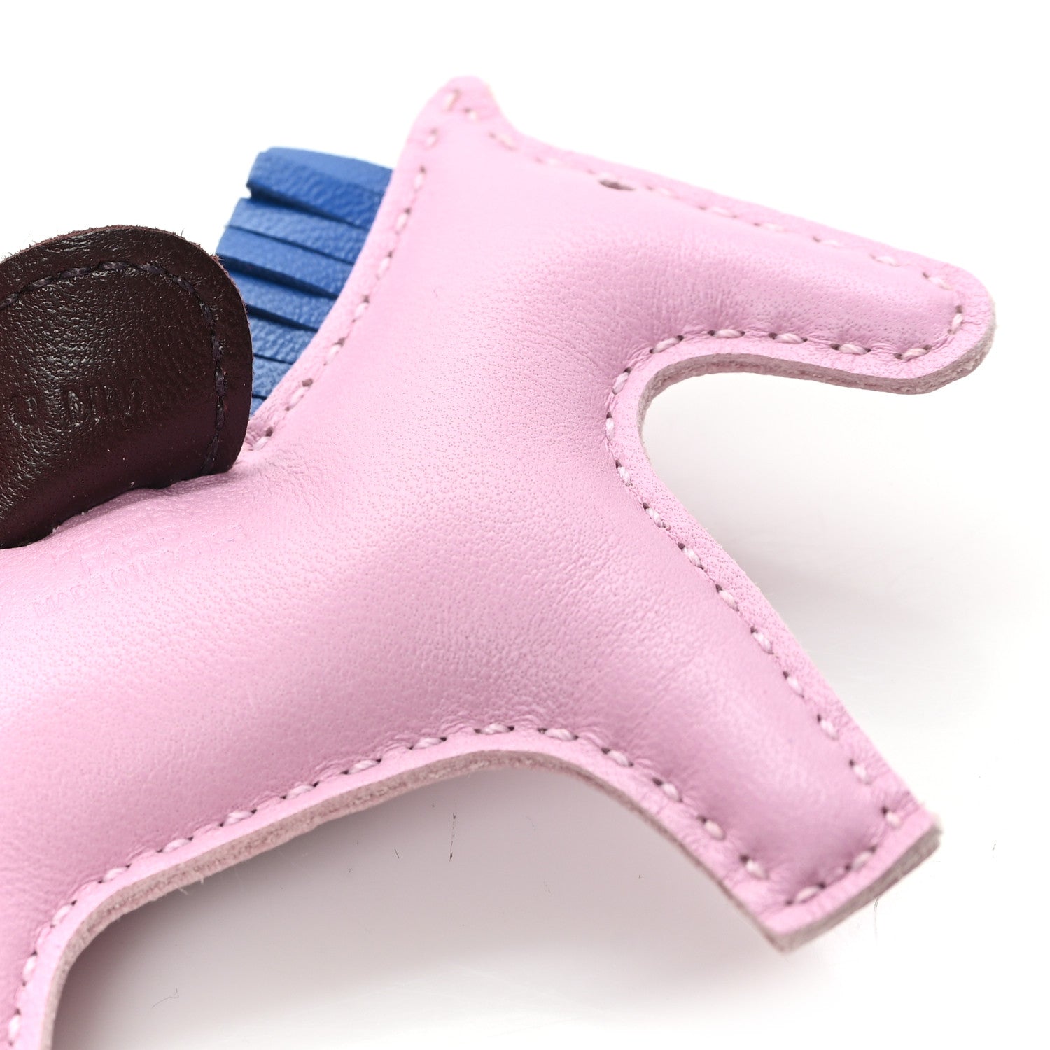 Hermes Milo Lambskin Grigri Rodeo Horse Bag Charm PM Mauve Sylvestre Bleu France Rouge Sellier 3 of 4