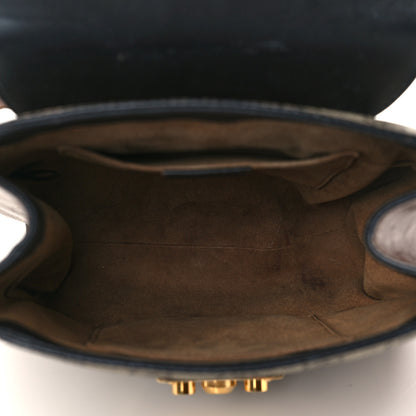 Gucci GG Supreme Monogram Calfskin Padlock Backpack Beige Cuir Black 5 of 12