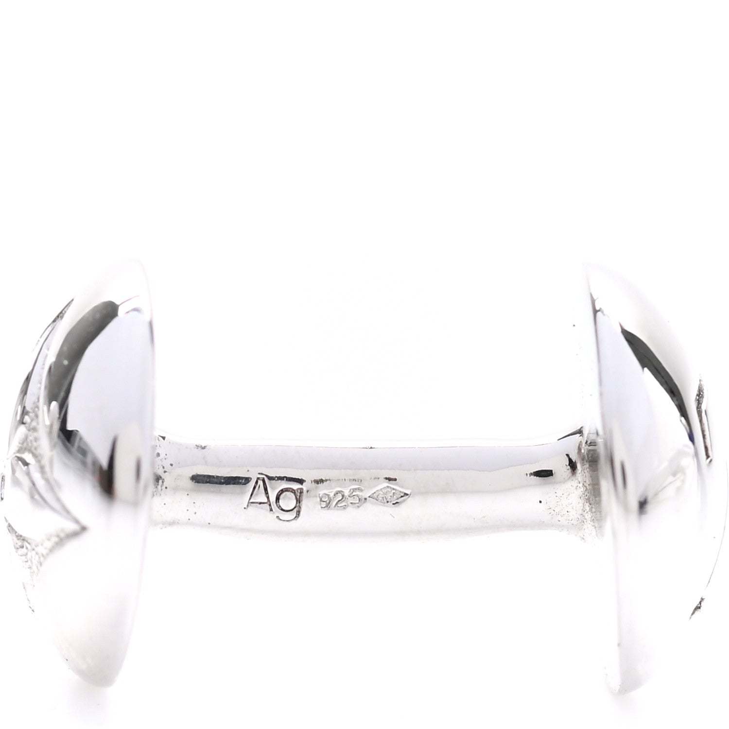 Louis Vuitton Sterling Silver Monogram Cufflinks 3 of 5