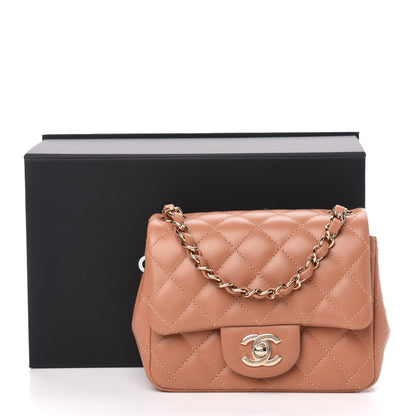 Chanel Lambskin Quilted Mini Square Flap Brown 11 of 11