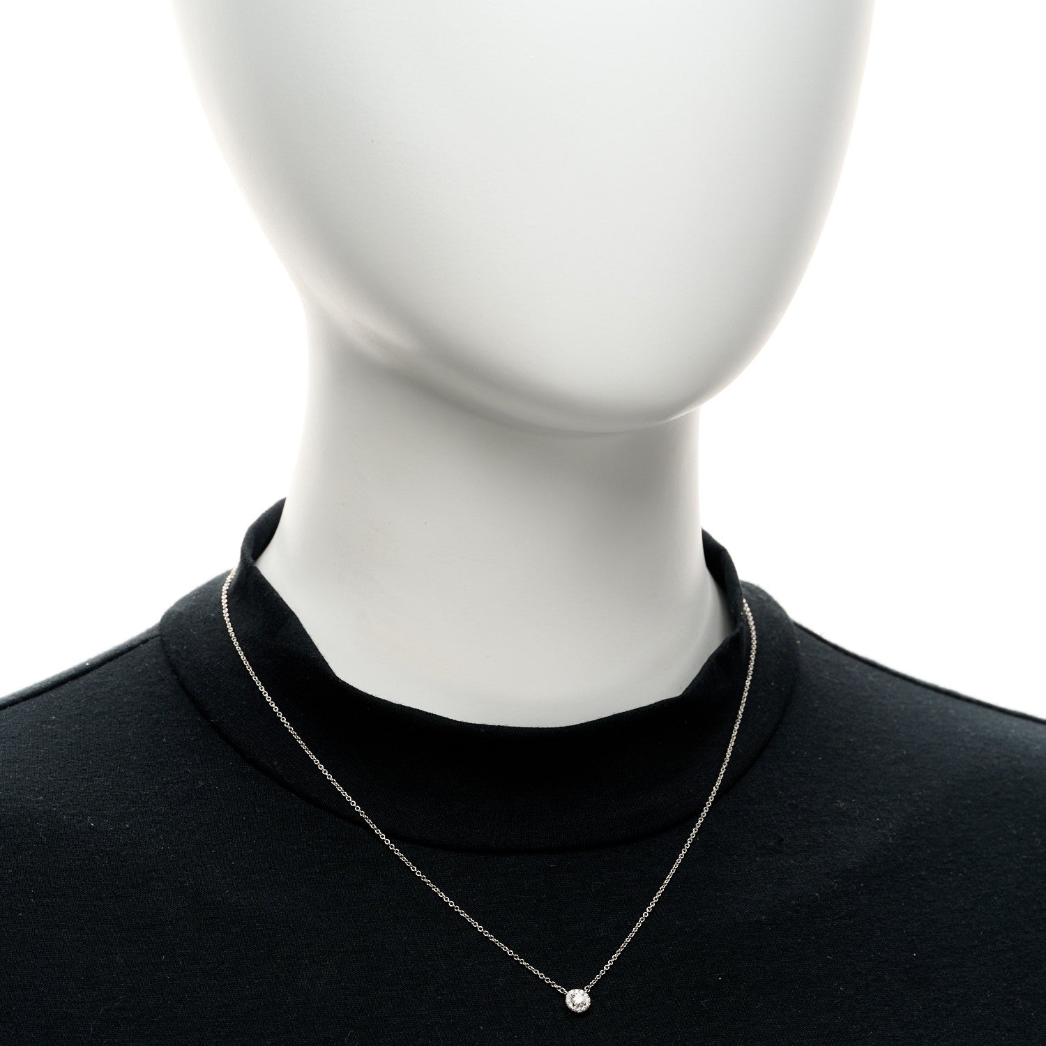 Tiffany Platinum Diamond Soleste Pendant Necklace 2 of 5