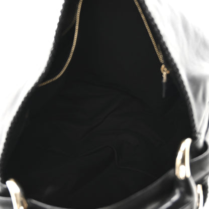 Gucci Calfskin Large Horsebit Chain Hobo Black 5 of 10