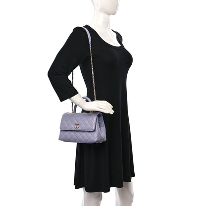 Chanel Caviar Quilted Mini Coco Handle Flap Light Purple 2 of 10