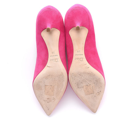 Christian Dior Suede Cherie Pointy Toe 50mm Pumps 38 Fuchsia 7 of 11