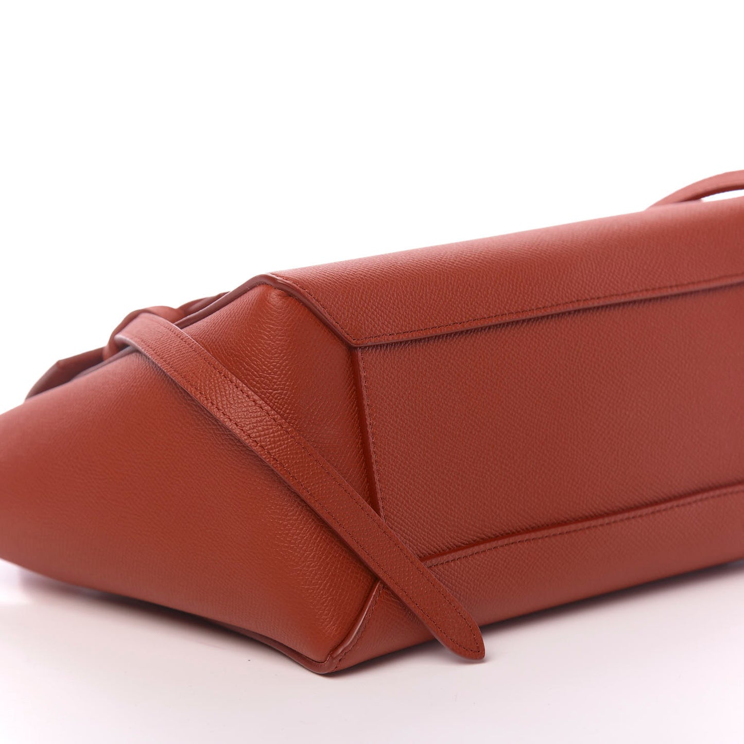 Grained Calfskin Micro Belt Bag Fox Red