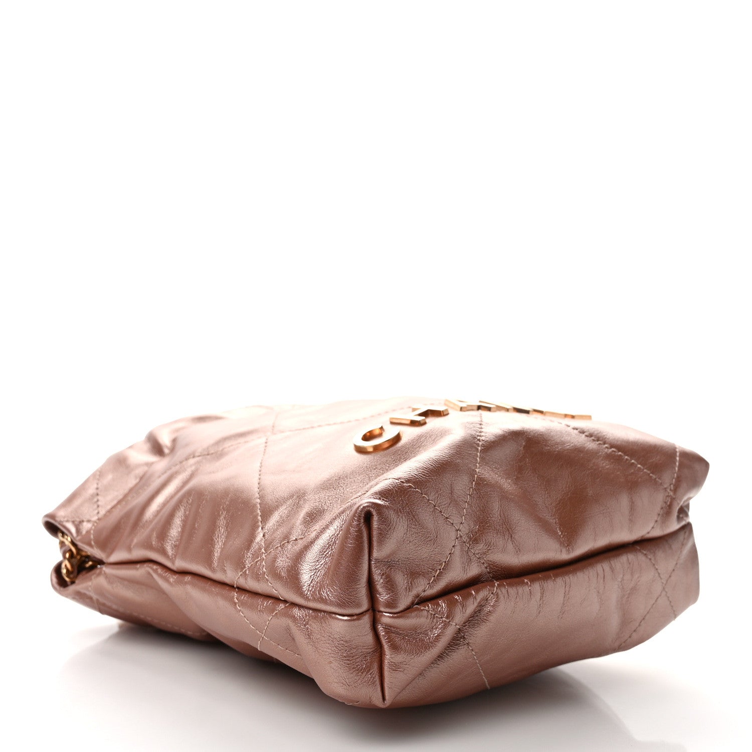 Chanel Metallic Calfskin Quilted Mini Chanel 22 Copper 3 of 13