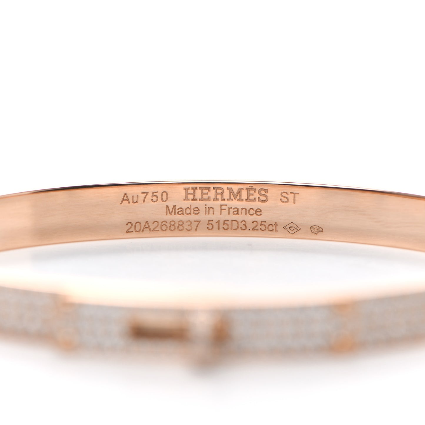 18K Rose Gold Diamond PM Kelly Full Pave Bracelet ST