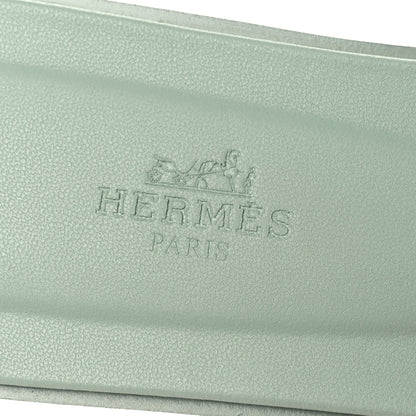 Hermes Calfskin Oran Sandals 40 Vert D'eau 9 of 10