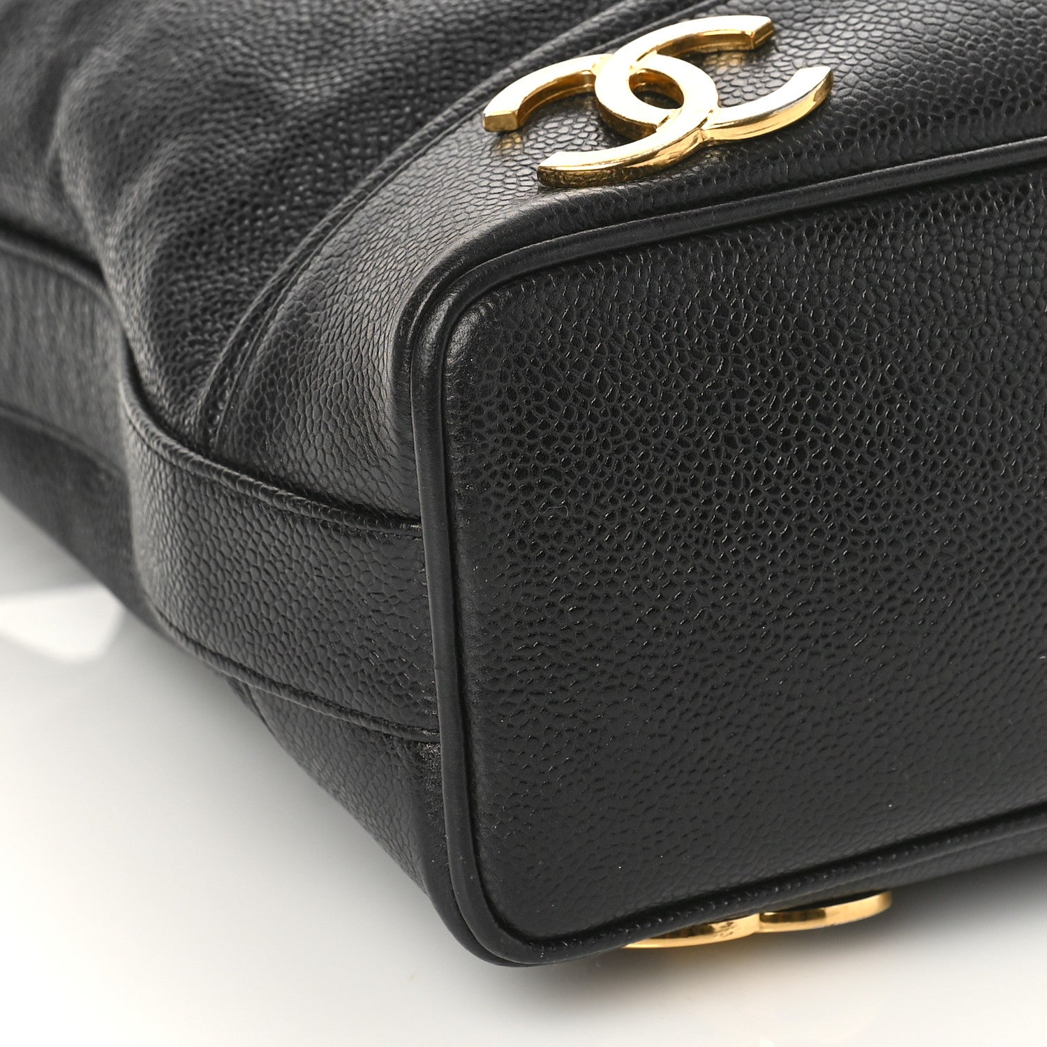 Chanel Caviar CC Drawstring Shoulder Bag Black 8 of 9