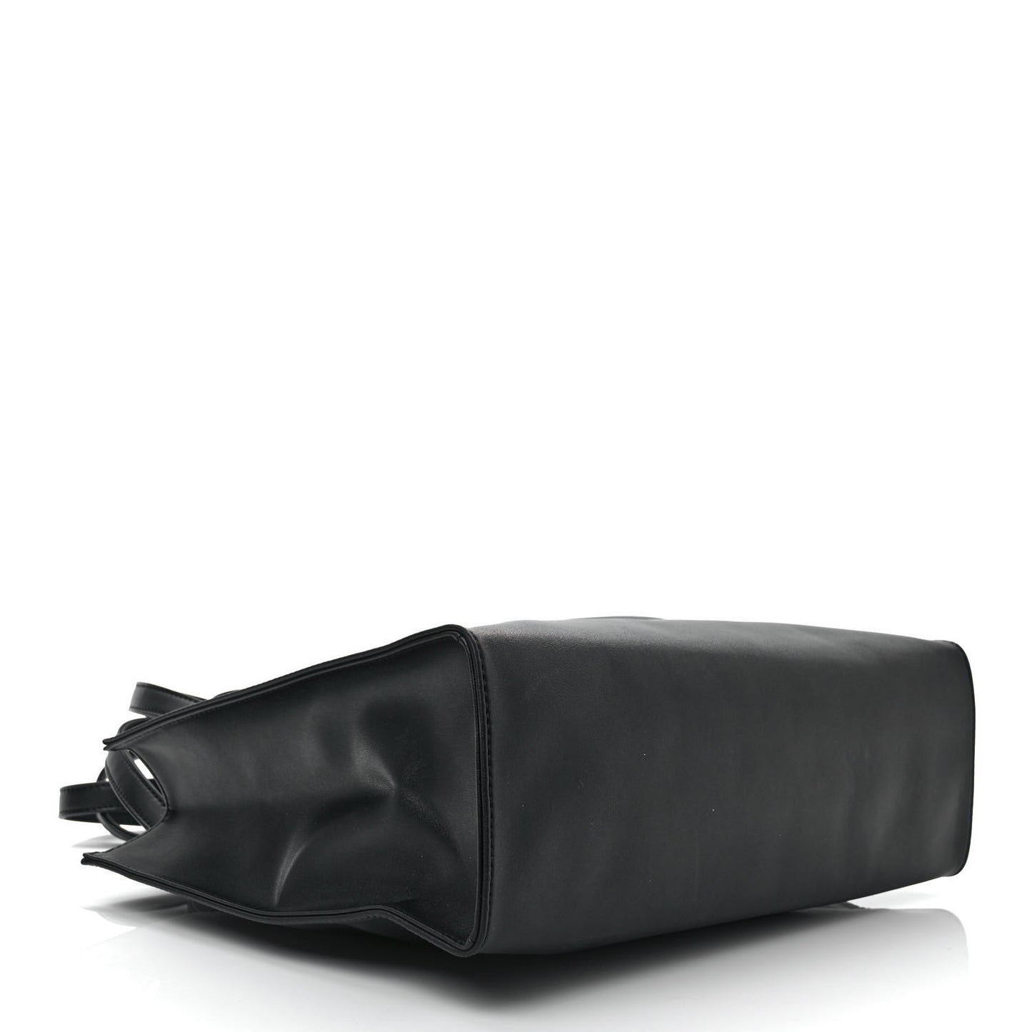 Vegan Leather Medium Shopping Bag Black