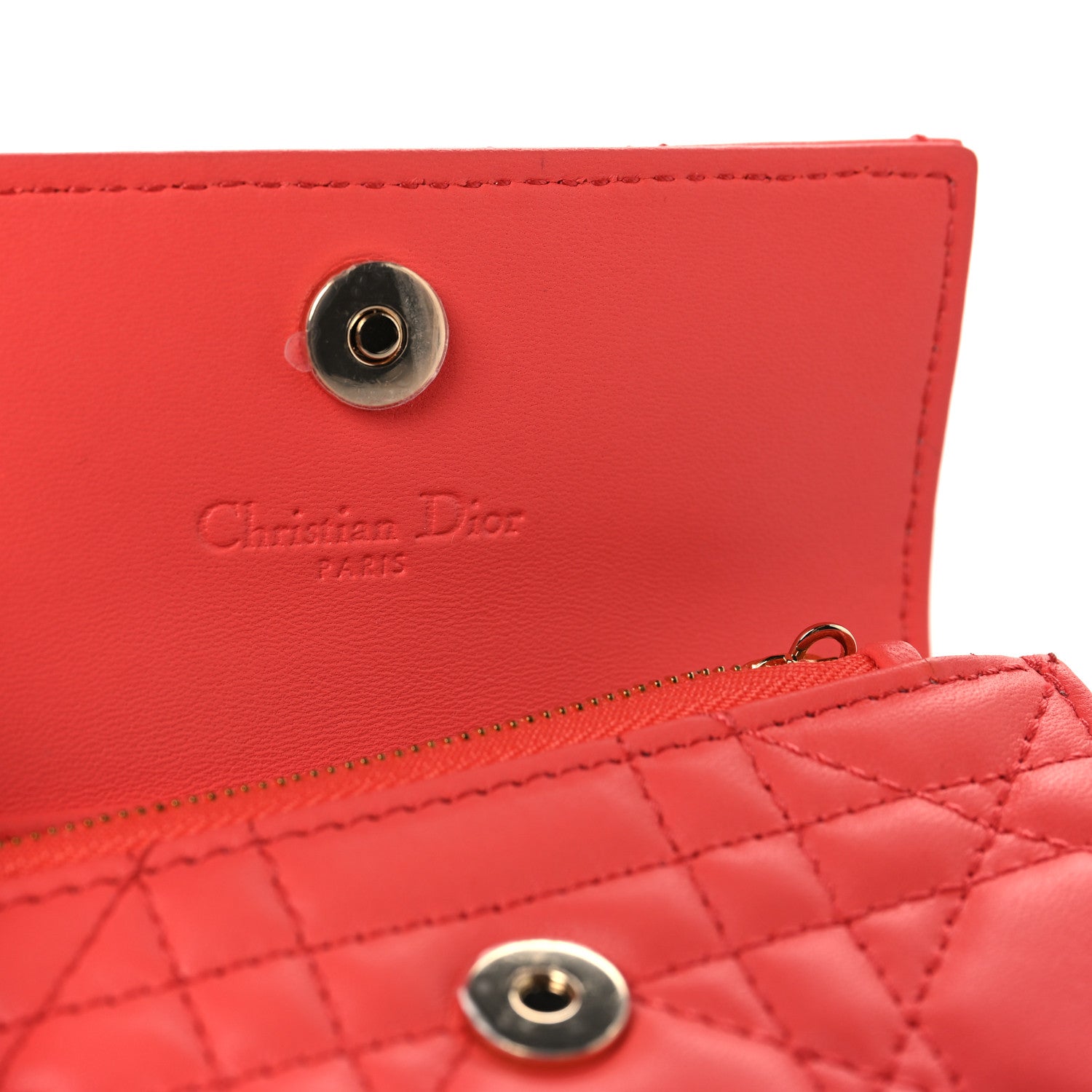 Christian Dior Lambskin Cannage Miss Dior Glycine Wallet on Chain Pink 6 of 10