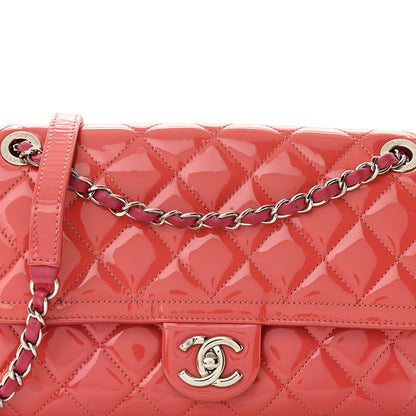 Chanel Patent Quilted Large Coco Shine Flap Pink 8 of 14