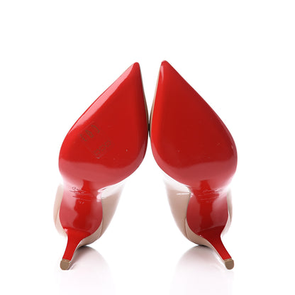 Christian Louboutin Patent Pigalle 100 Pumps 37 Nude 6 of 10