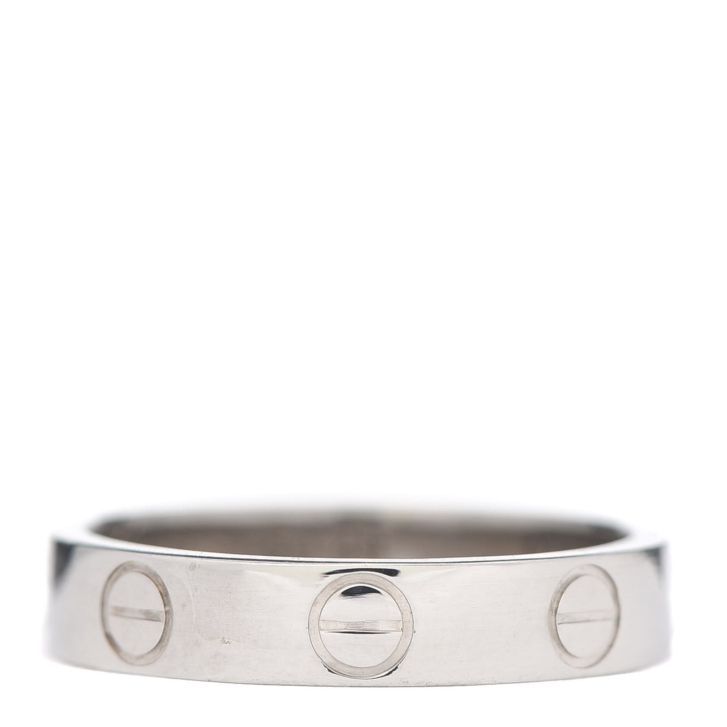 18K White Gold 3.5mm LOVE Wedding Band Ring 48 4.5