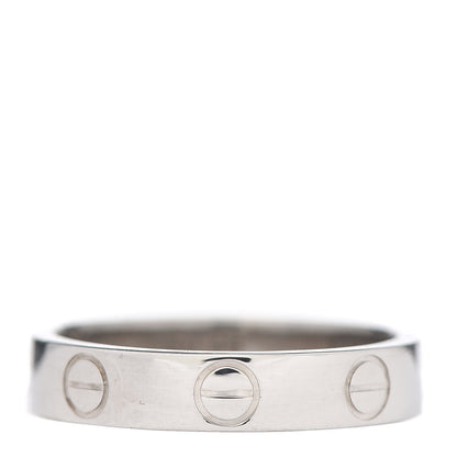 Cartier 18K White Gold 3.5mm LOVE Wedding Band Ring 48 4.5 1 of 4
