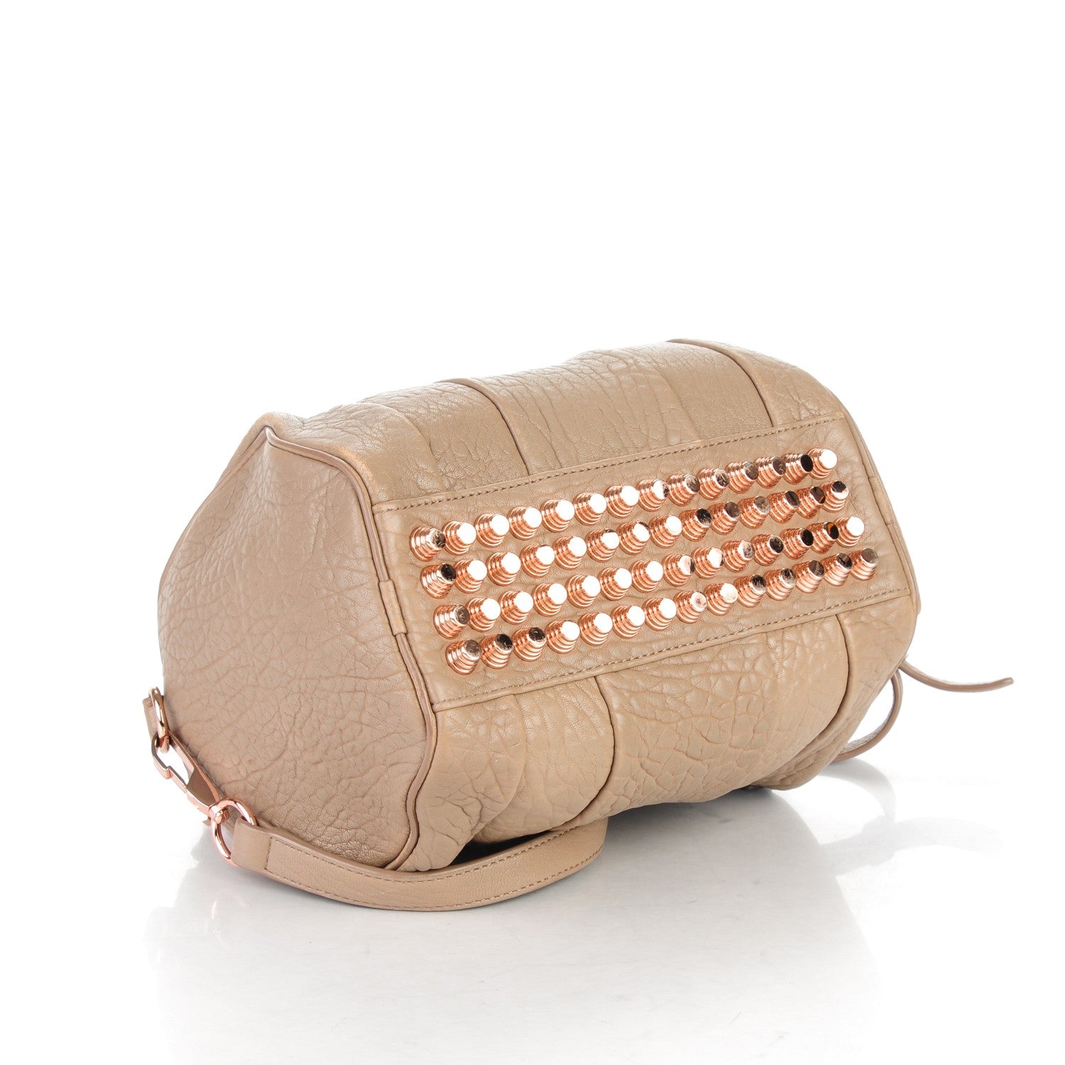 Alexander Wang Pebbled Lambskin Rockie Latte Rose Gold Hardware 3 of 11