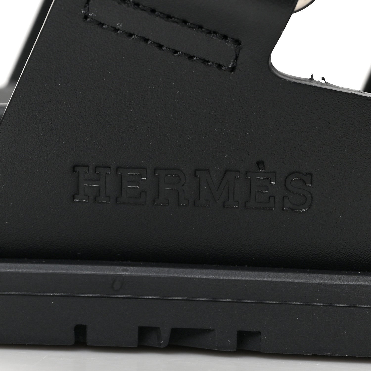 Hermes Calfskin Womens Chypre Sandals 39 Black 8 of 9