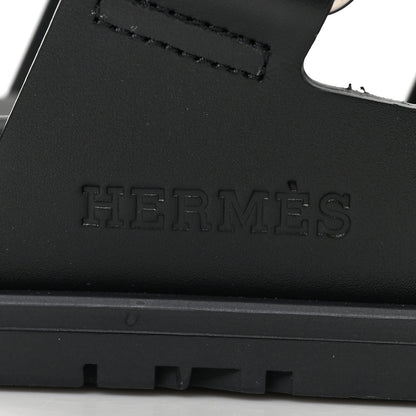 Hermes Calfskin Womens Chypre Sandals 39 Black 8 of 9