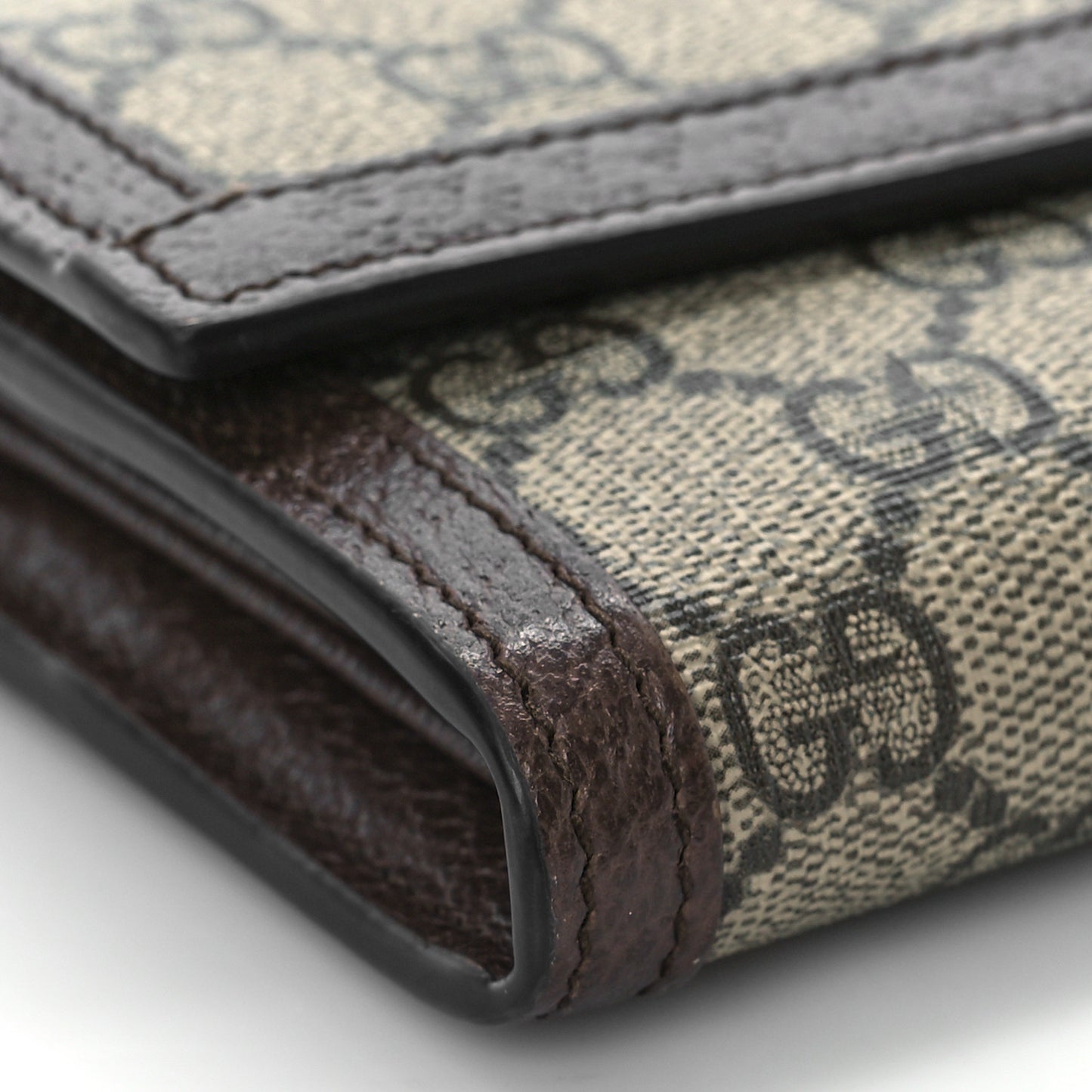 GG Supreme Monogram Web Ophidia Continental Wallet Brown