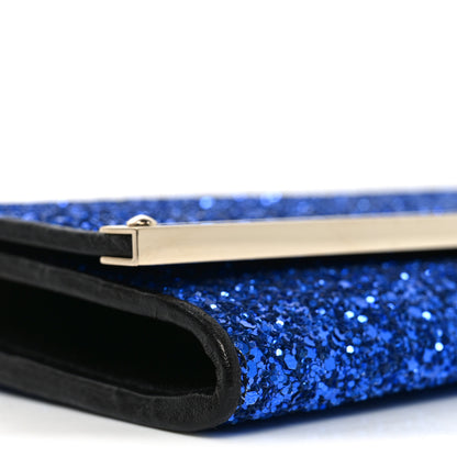 Jimmy Choo Glitter Milla Wallet on Chain Navy 7 of 9