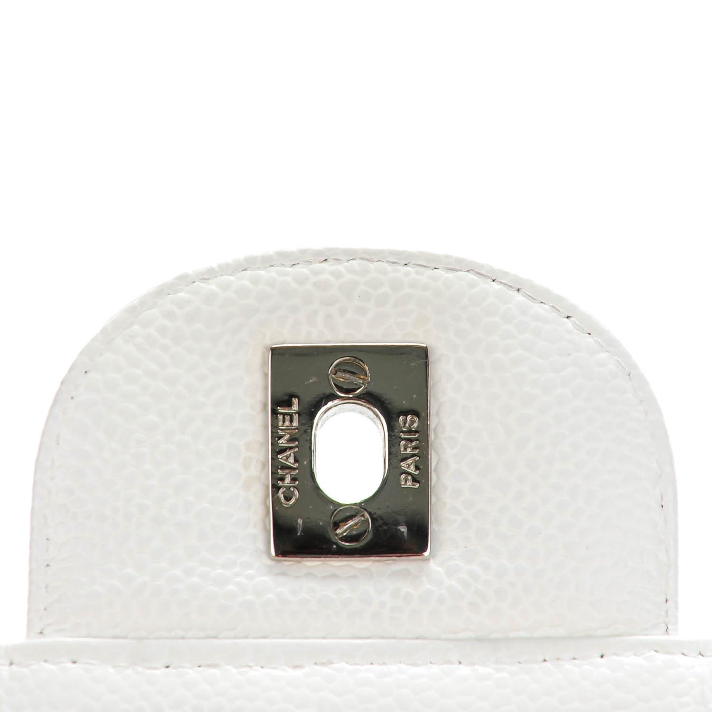 Caviar Quilted Jumbo Single Flap White