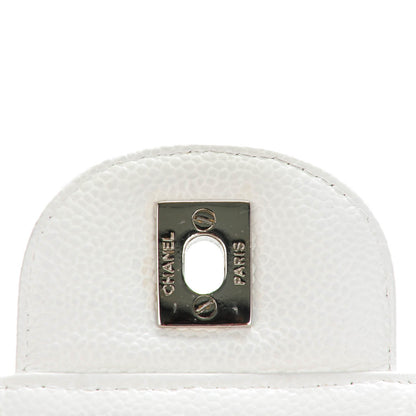 Chanel Caviar Quilted Jumbo Single Flap White 6 of 8