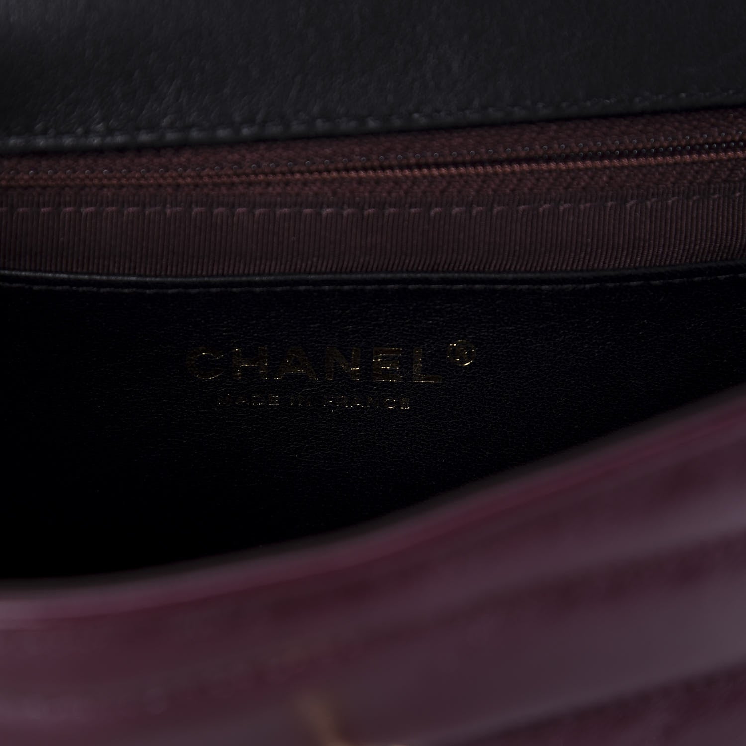Chanel Shiny Lambskin Quilted Small Chevron Miroir Burgundy 8 of 10