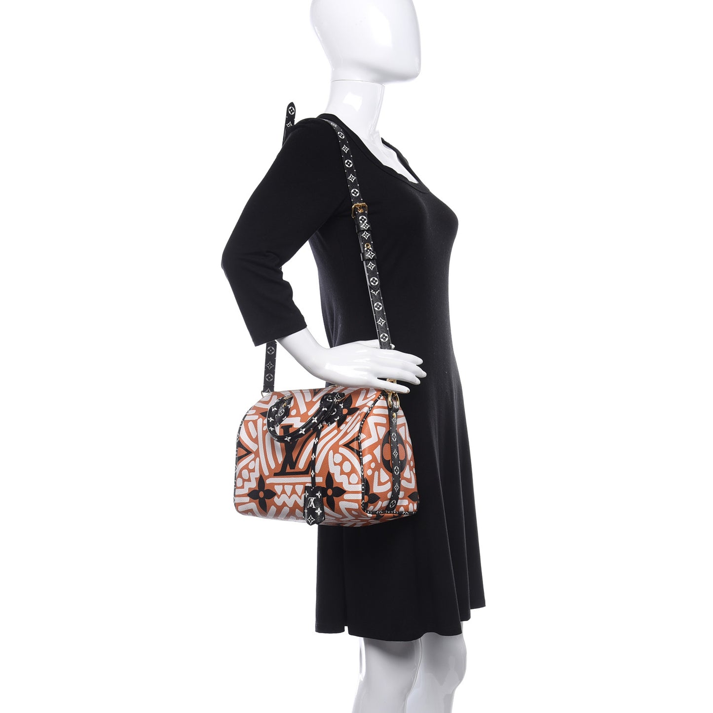 Monogram Giant Crafty Speedy Bandouliere 25 Creme Caramel