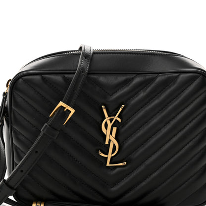 Saint Laurent Calfskin Matelasse Monogram Lou Camera Bag Black 8 of 12