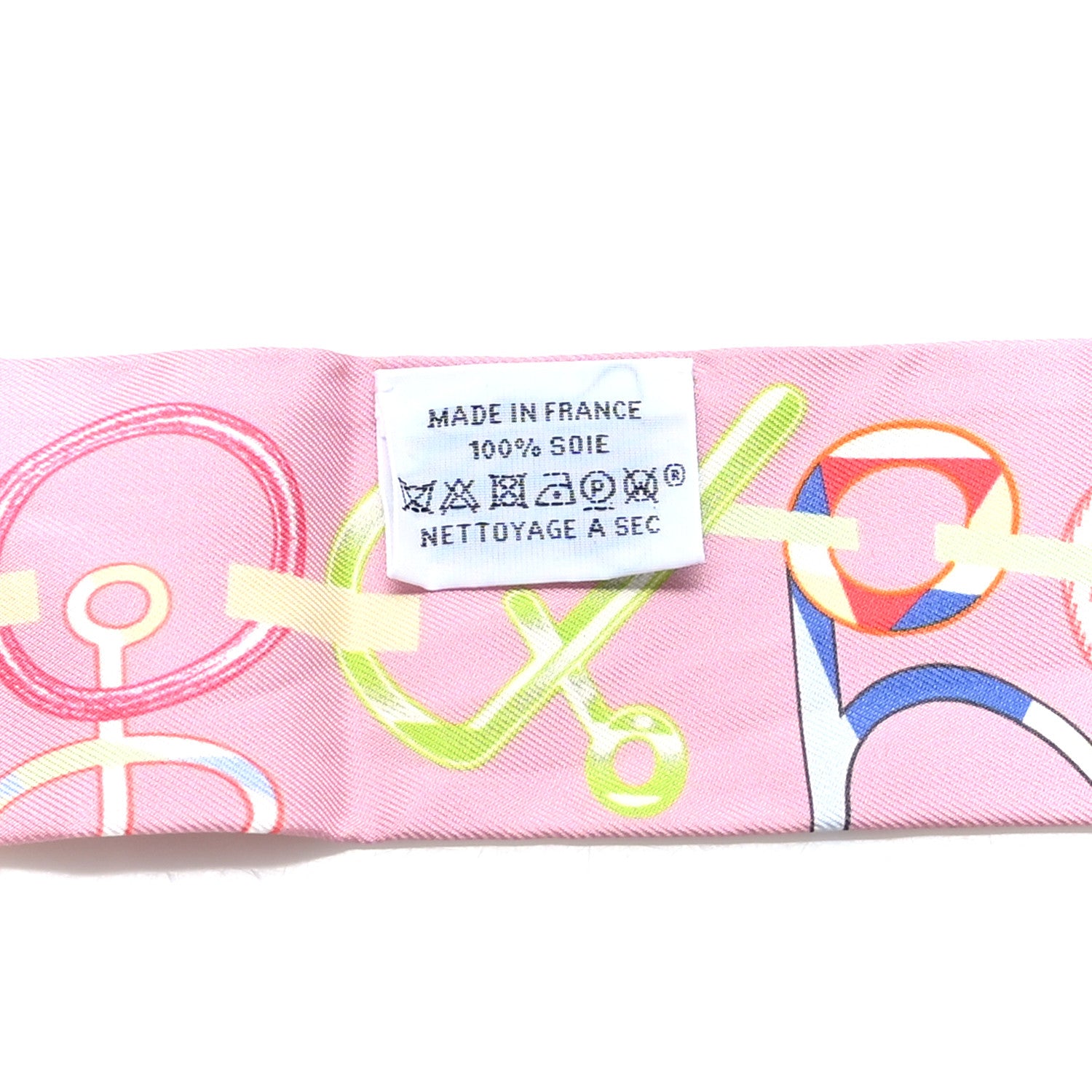 Hermes Silk Do Re Boucles Twilly Rose Poudre Bleu 3 of 4