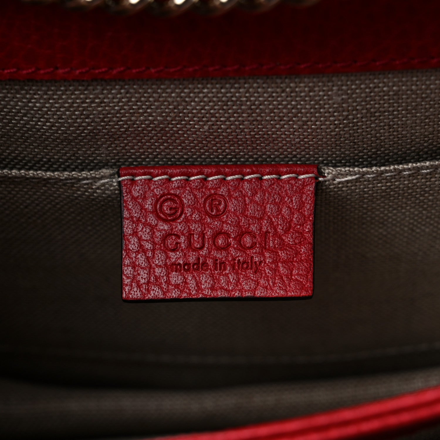 Gucci Dollar Calfskin Small Interlocking G Shoulder Bag Red 6 of 11