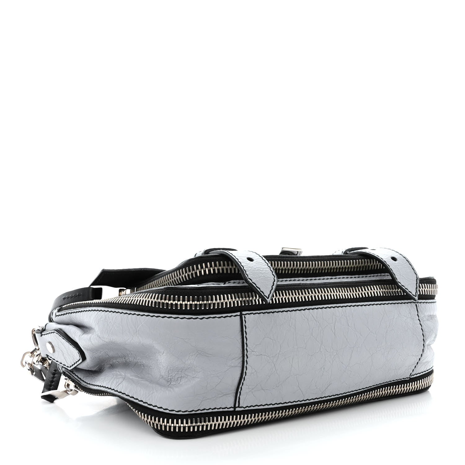 Proenza Schouler Paper Lambskin Tiny PS1 Plus Zip Satchel Dove Grey 4 of 11