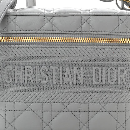 Christian Dior Lambskin Cannage Small Diortravel Vanity Case Grey 8 of 11