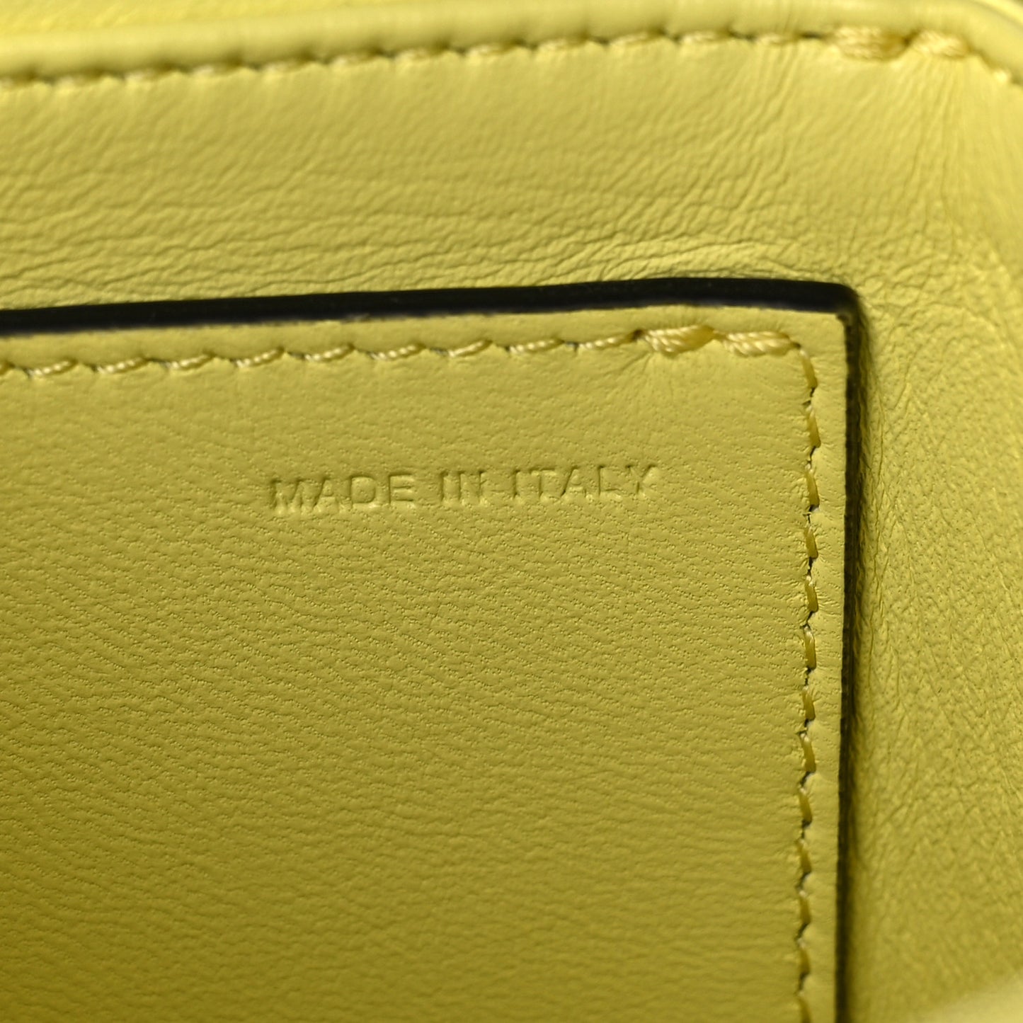 Nappa One Stud Chain Clutch Pale Yellow