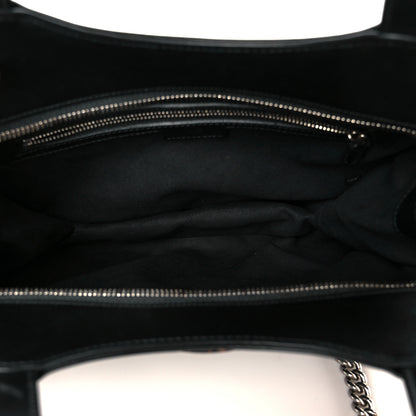 Gucci Calfskin Petite GG Small Tote Bag Black 5 of 11