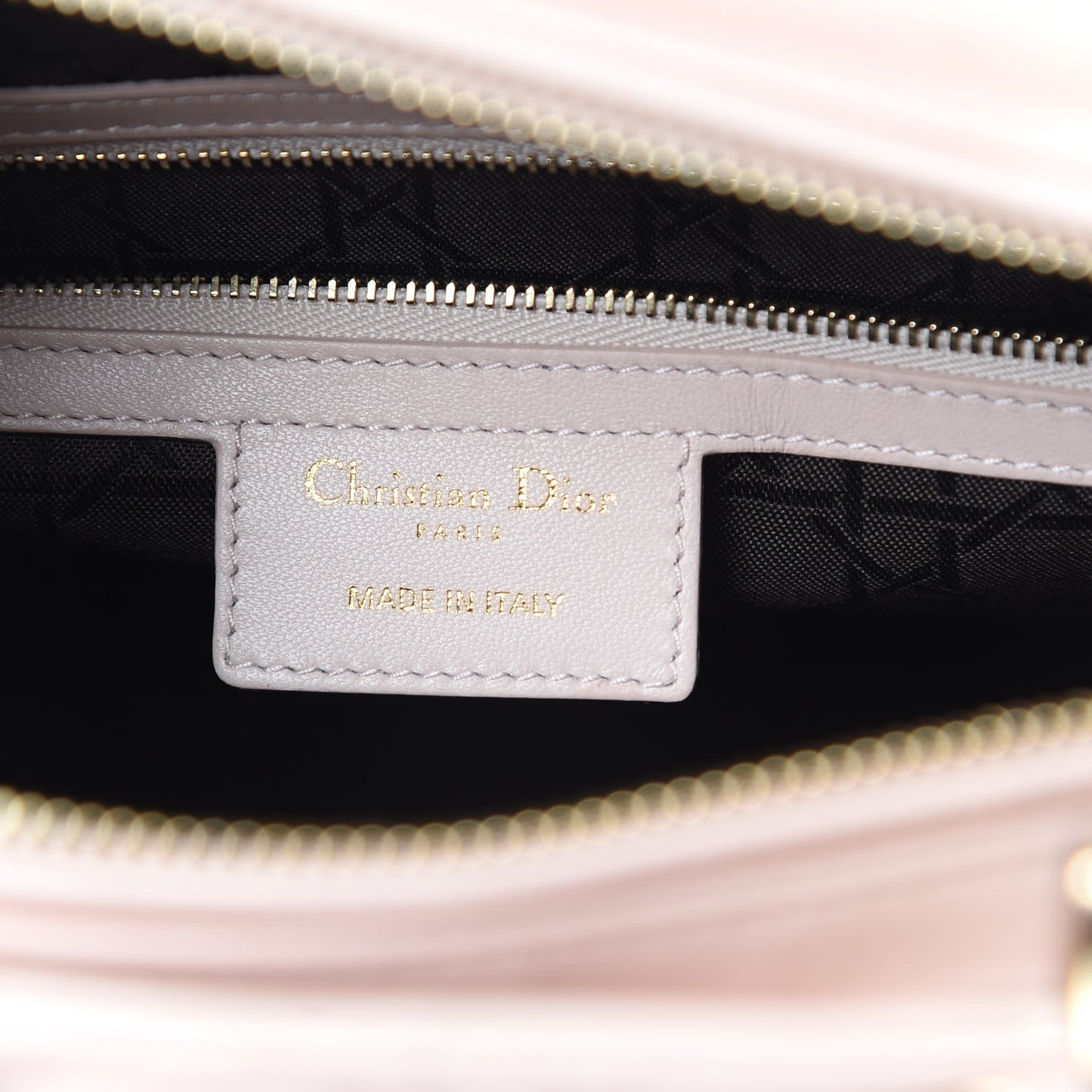 Lambskin Cannage Large Lady Dior Rose Poudre