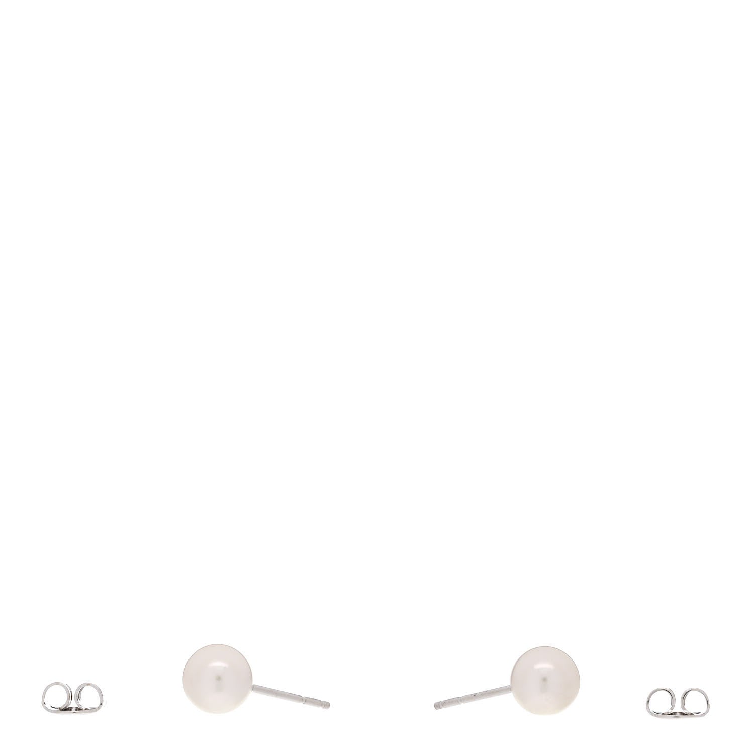 Mikimoto 18K White Gold Akoya Pearl 7.5-8mm Earrings 3 of 5
