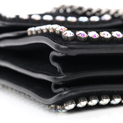 Gucci Suede Crystal Small Dionysus Shoulder Bag Black 9 of 10