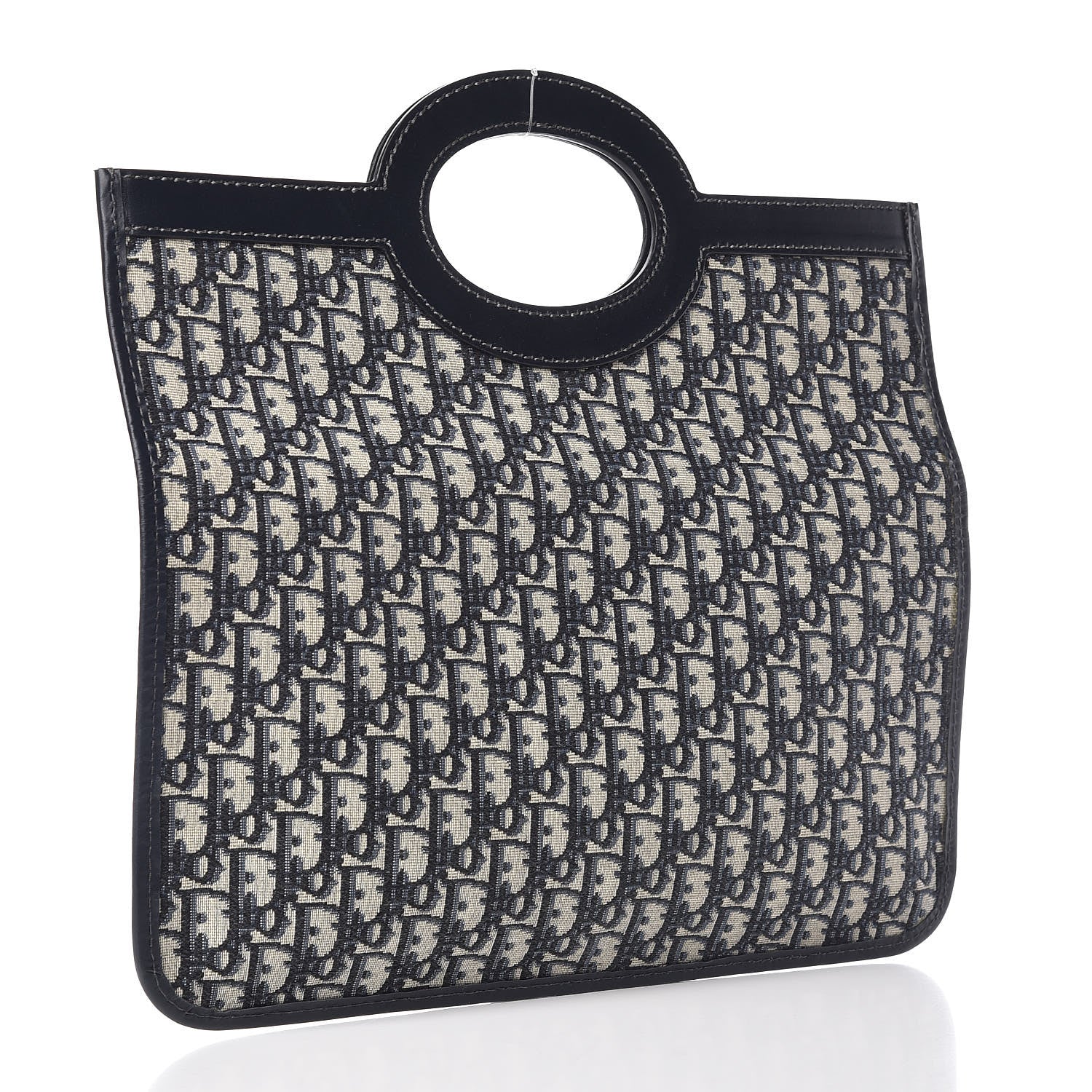 Christian Dior Oblique Fold Over Clutch Blue 4 of 11
