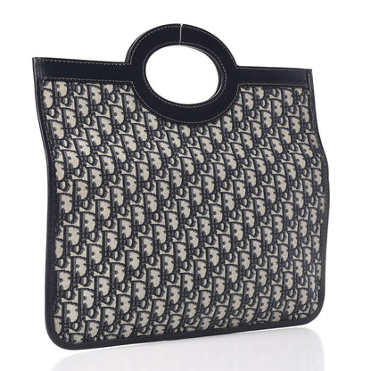Christian Dior Oblique Fold Over Clutch Blue 4 of 11