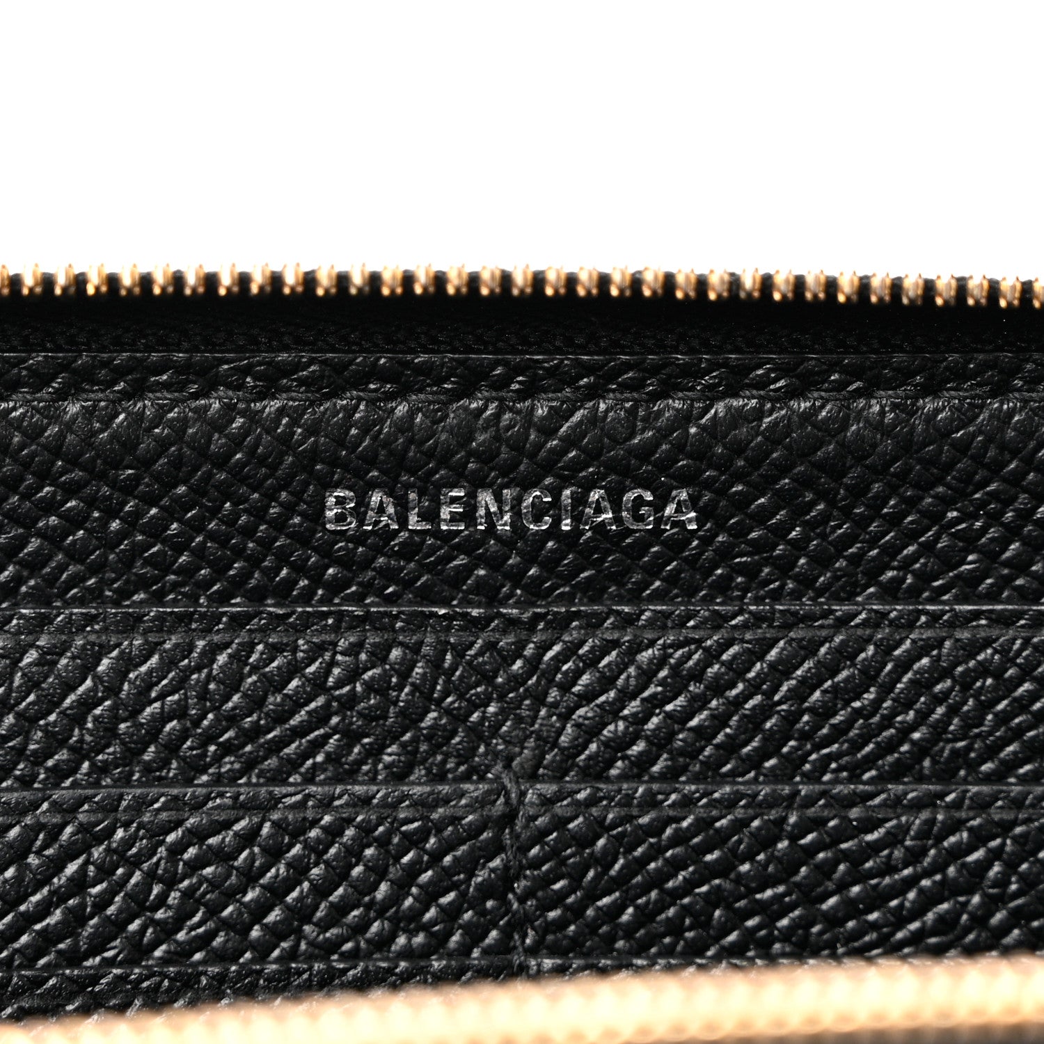 Balenciaga Grained Calfskin BB Continental Zip Around Wallet Black 6 of 9