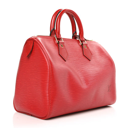 Louis Vuitton Epi Speedy 25 Castillan Red 3 of 6