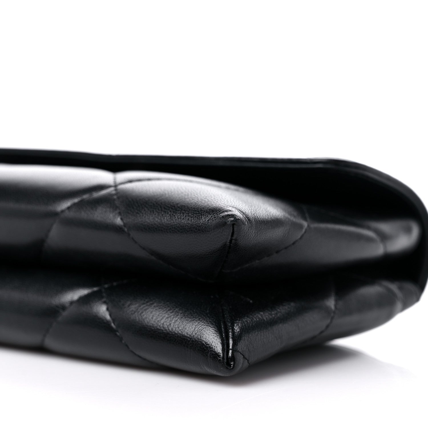 Chanel Lambskin Quilted Chanel 19 Flap Clutch Black 10 of 13