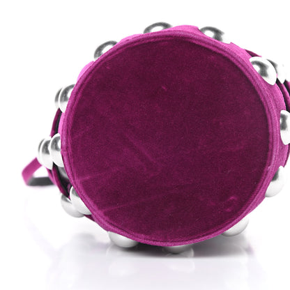 Alexander Wang Velvet Embellished Mini Roxy Bucket Bag Magenta 13 of 13