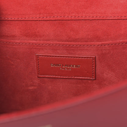 Saint Laurent Calfskin Classic Y Ligne Clutch Red 6 of 11
