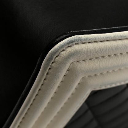 Chanel Lambskin Quilted Large Boy Flap Black White 13 of 13